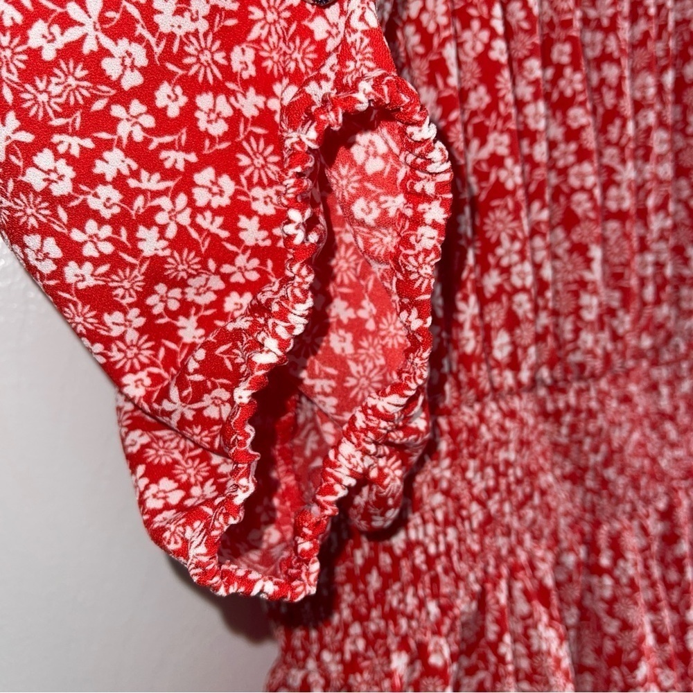 LC Lauren Conrad women’s size M red & white floral dress - Picture 10 of 10